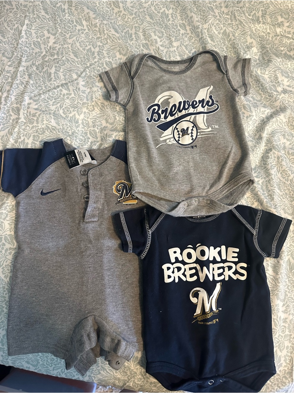 Set of 3 brewer onesies